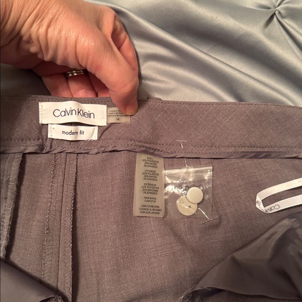 Calvin Klein Women's Gray Blazer Suit Jacket - Picture 4 of 6